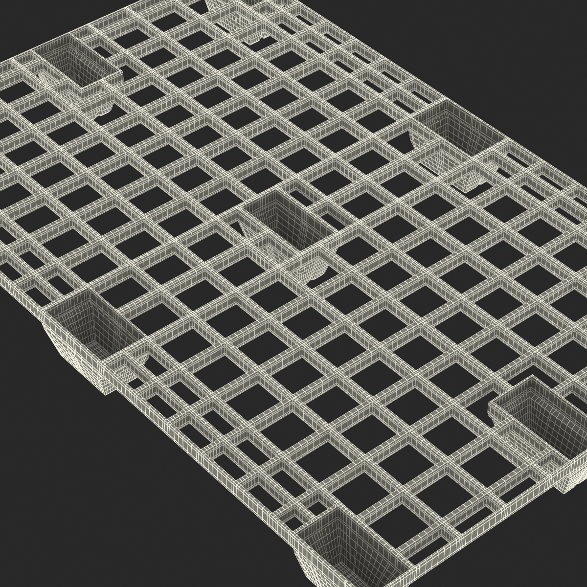 3D Plastic Pallet 2 Blue