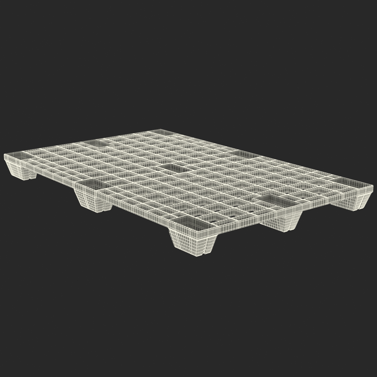 Plastic Pallet 2 Green 3D