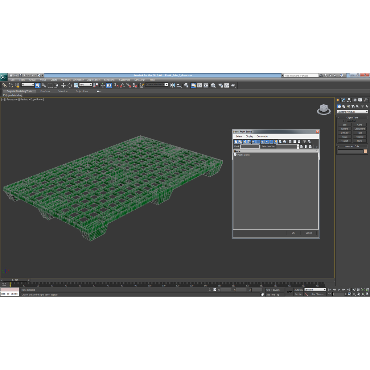 Plastic Pallet 2 Green 3D