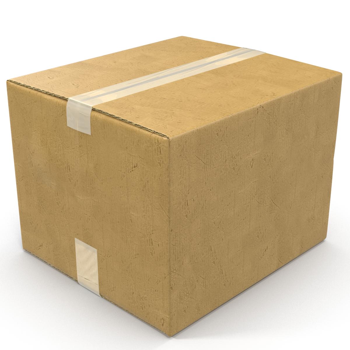 3D model Cardboard Box 2