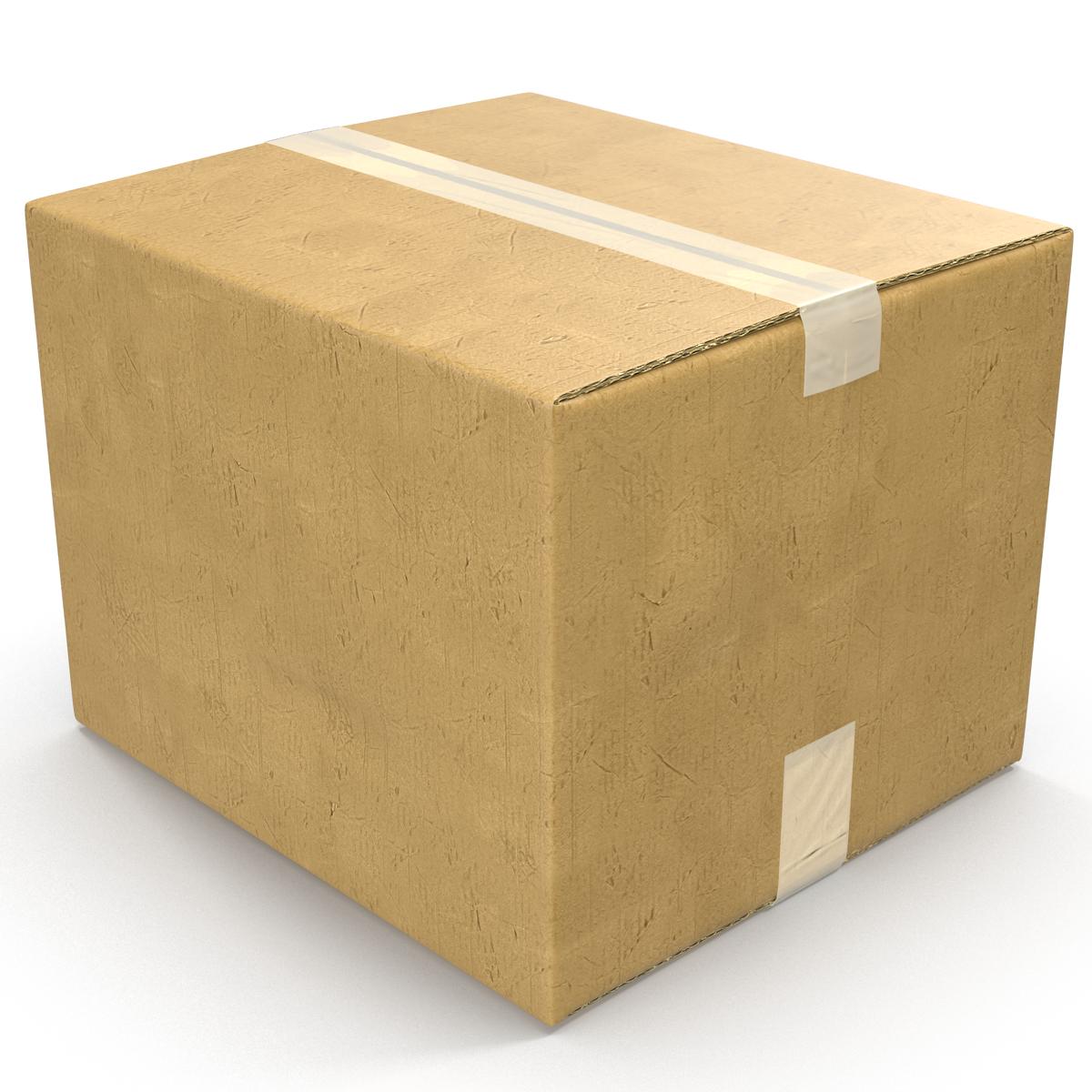 3D model Cardboard Box 2