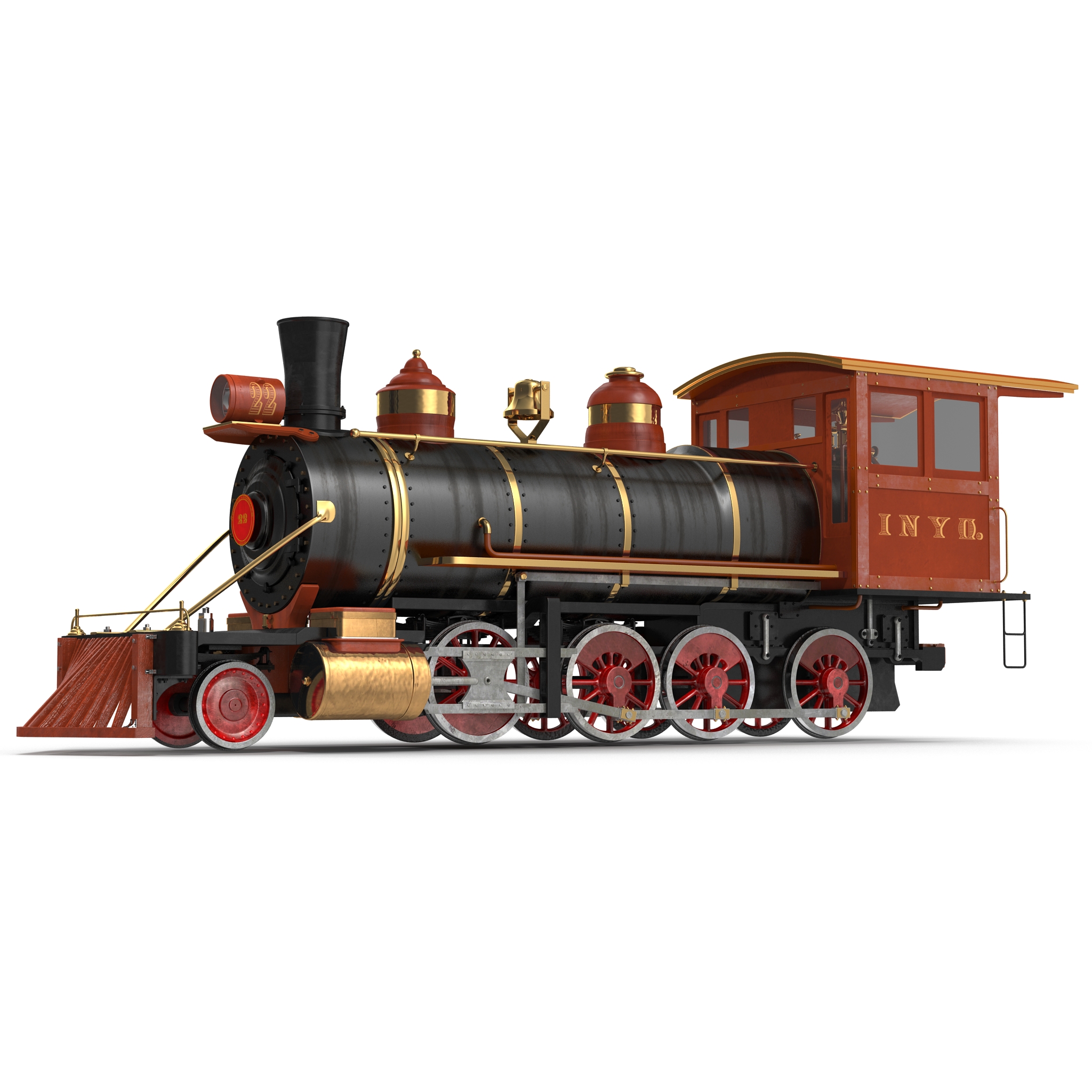 Steam Train Locomotive 2 3D model