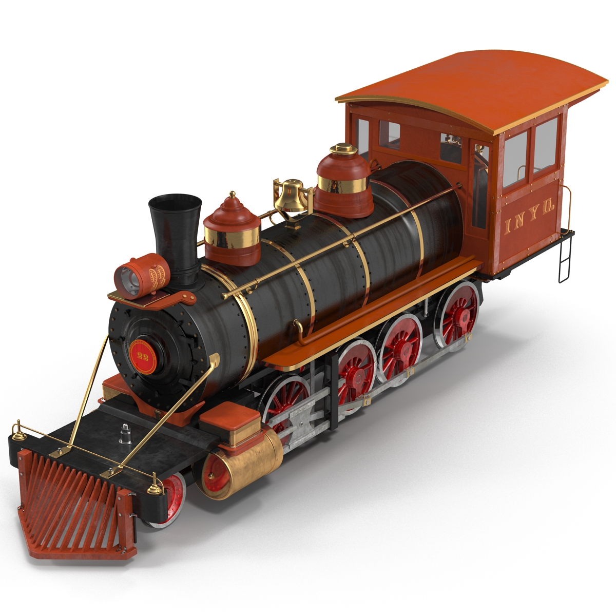 Steam Train Locomotive 2 3D model