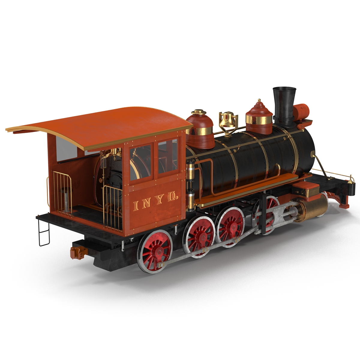 Steam Train Locomotive 2 3D model