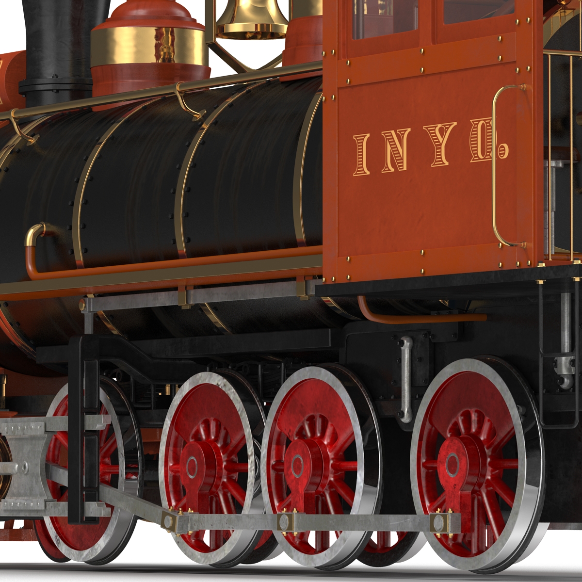 Steam Train Locomotive 2 3D model