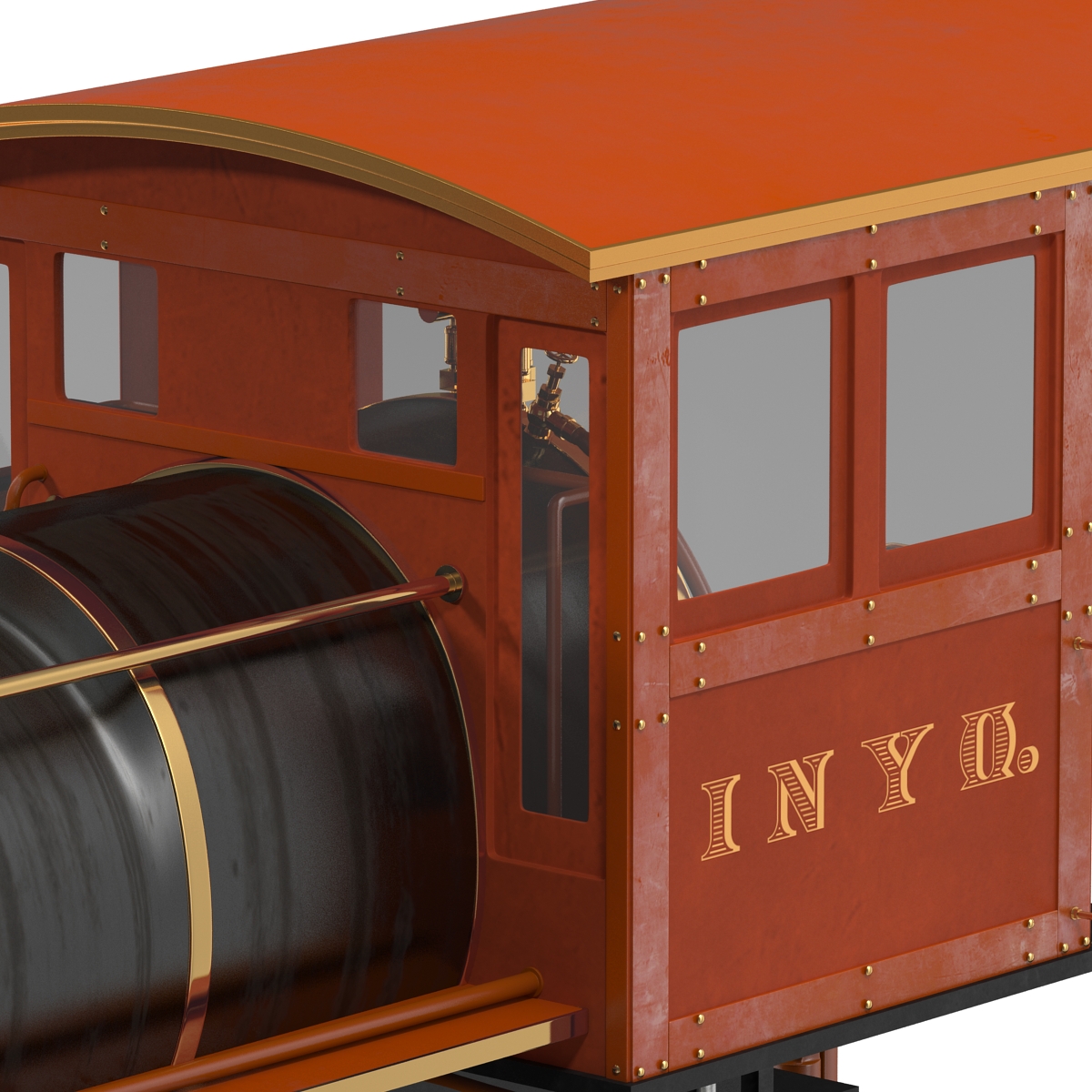 Steam Train Locomotive 2 3D model