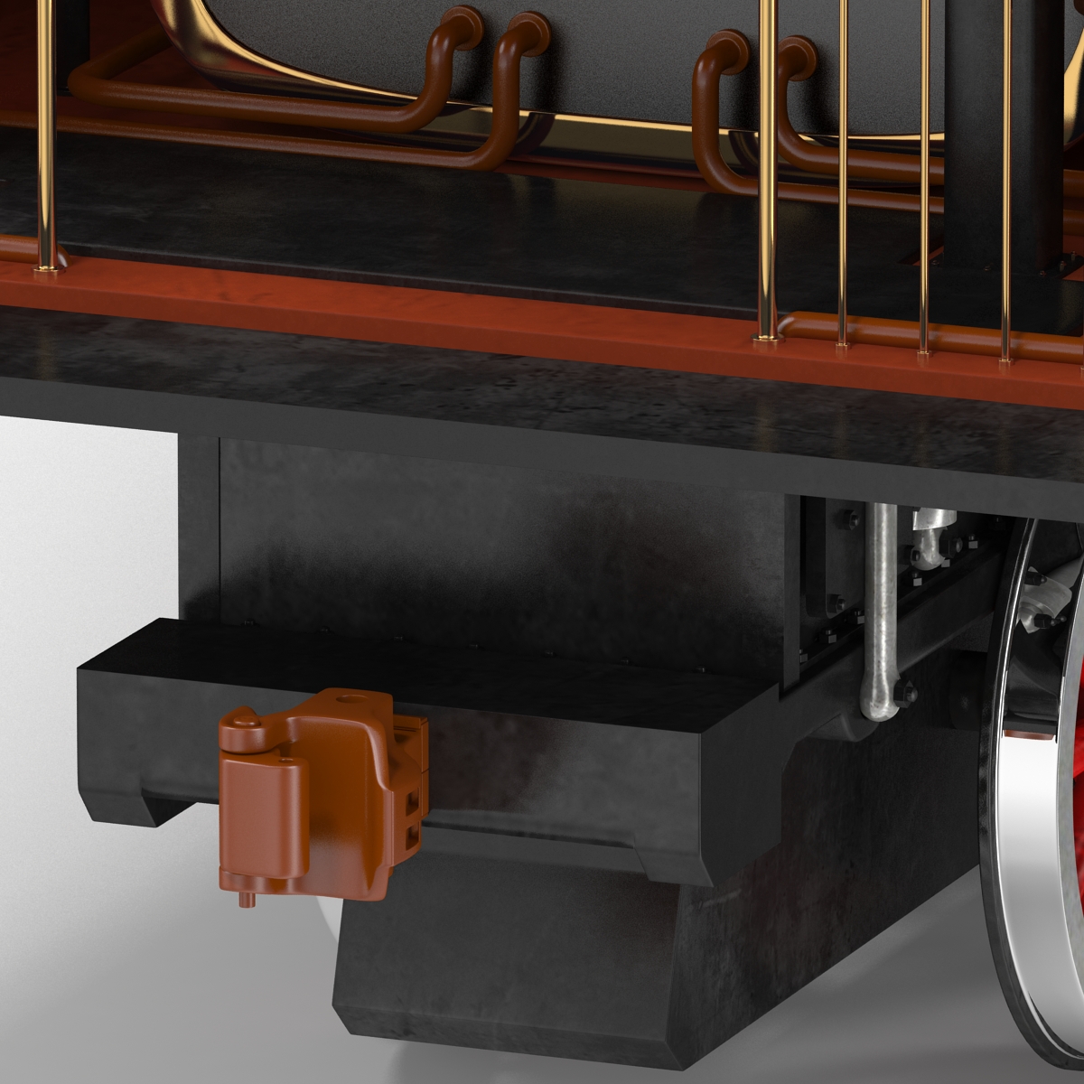 Steam Train Locomotive 2 3D model