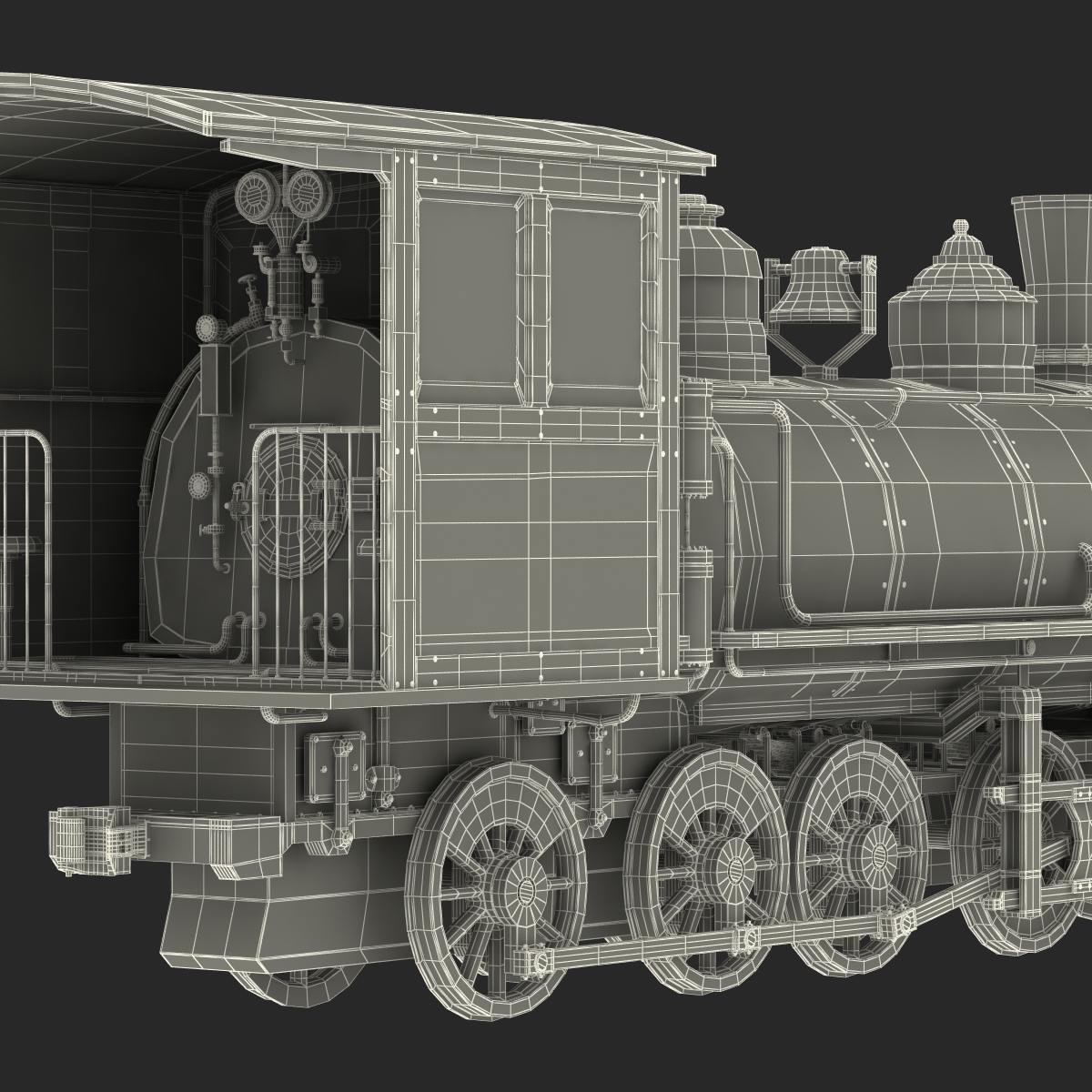 Steam Train Locomotive 2 3D model