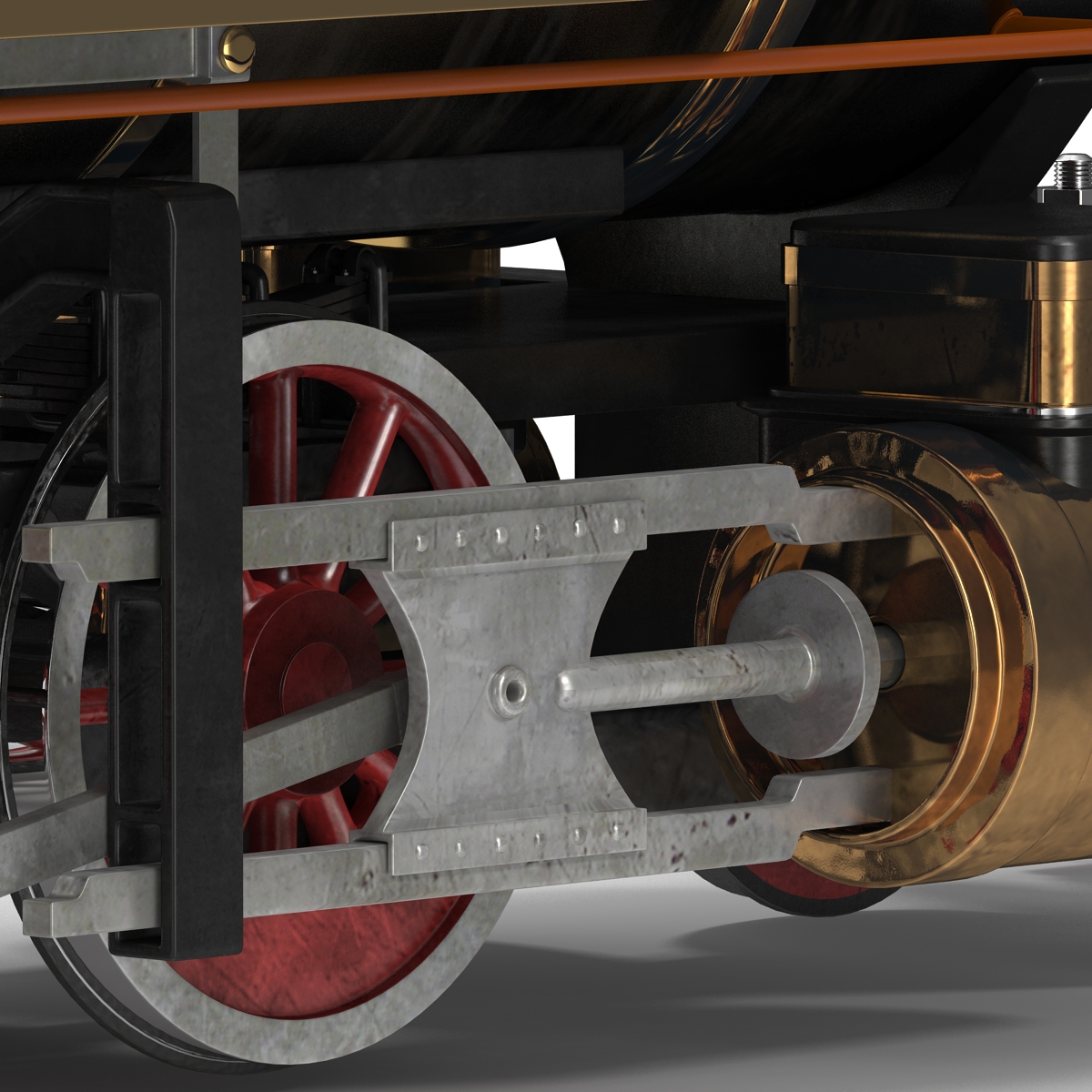 Steam Train Locomotive 3 3D model