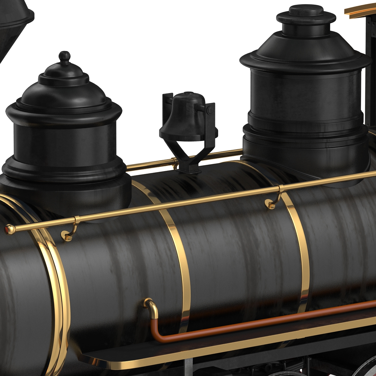 Steam Train Locomotive 3 3D model