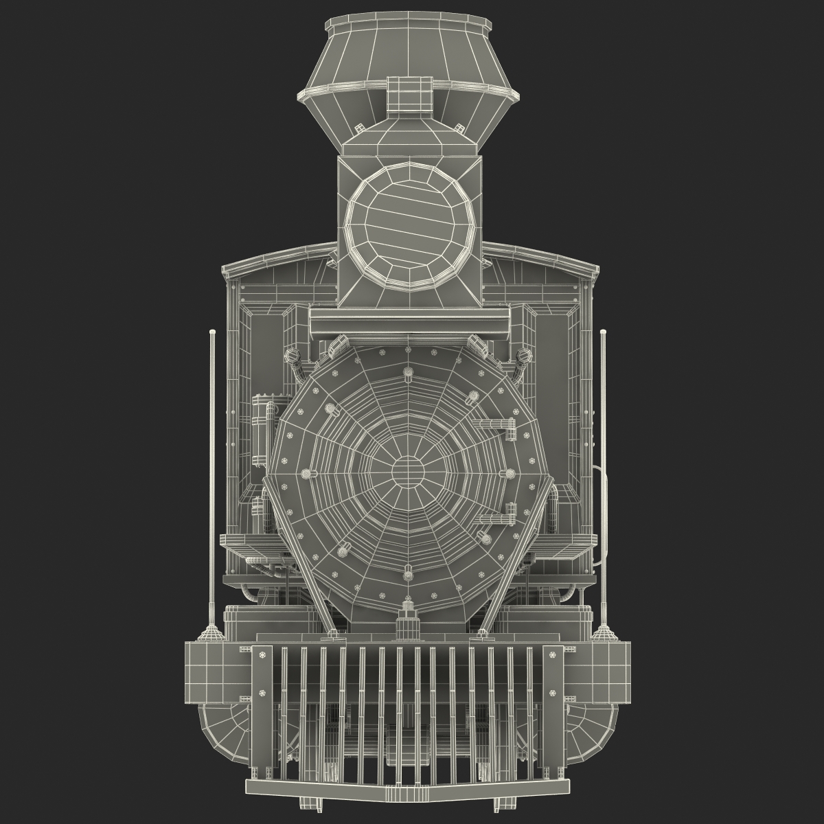 Steam Train Locomotive 3 3D model