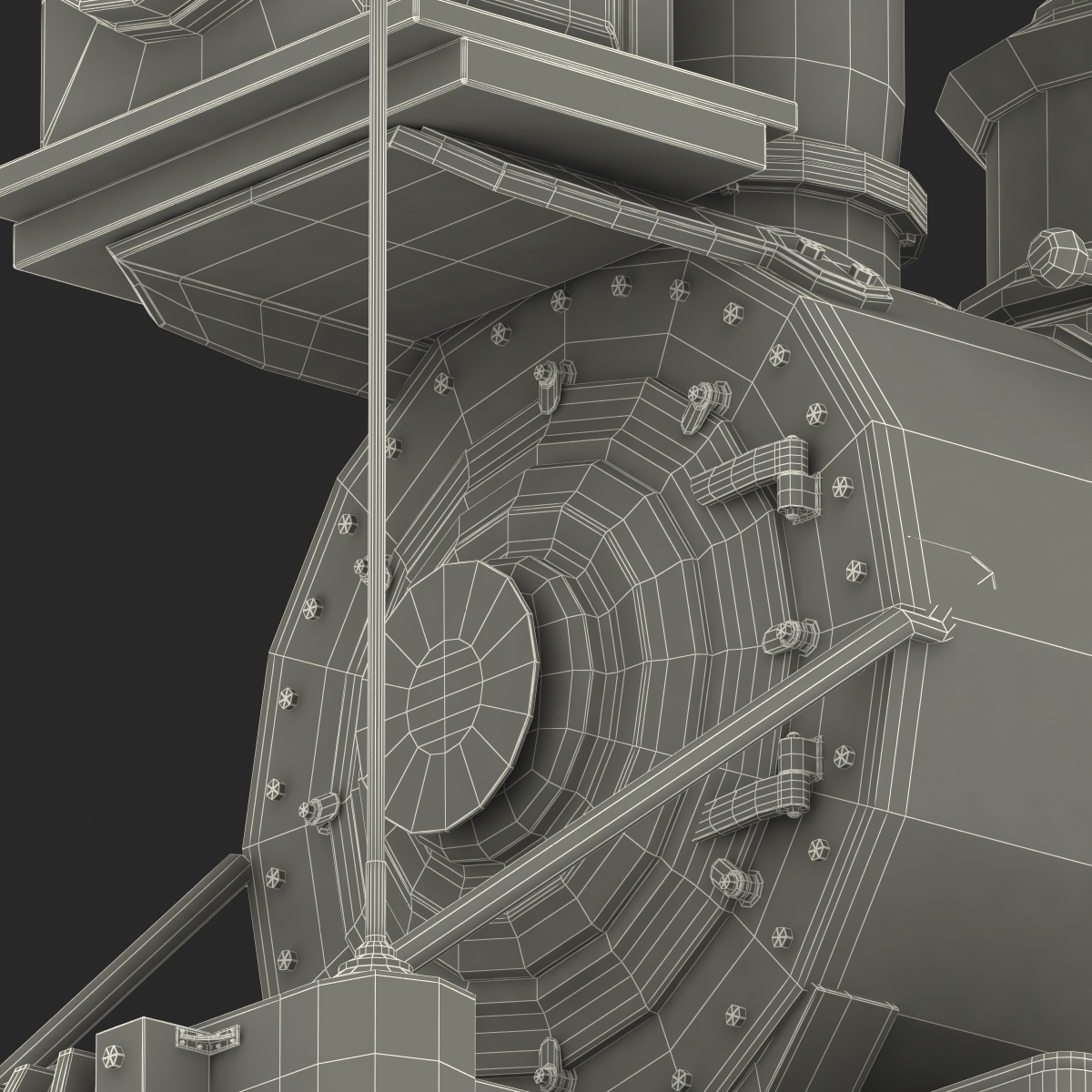 Steam Train Locomotive 3 3D model