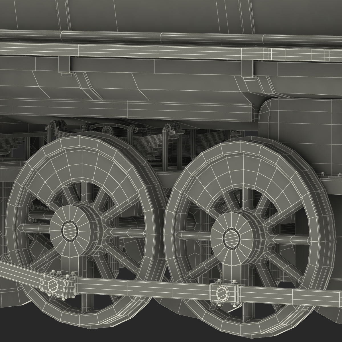 Steam Train Locomotive 3 3D model