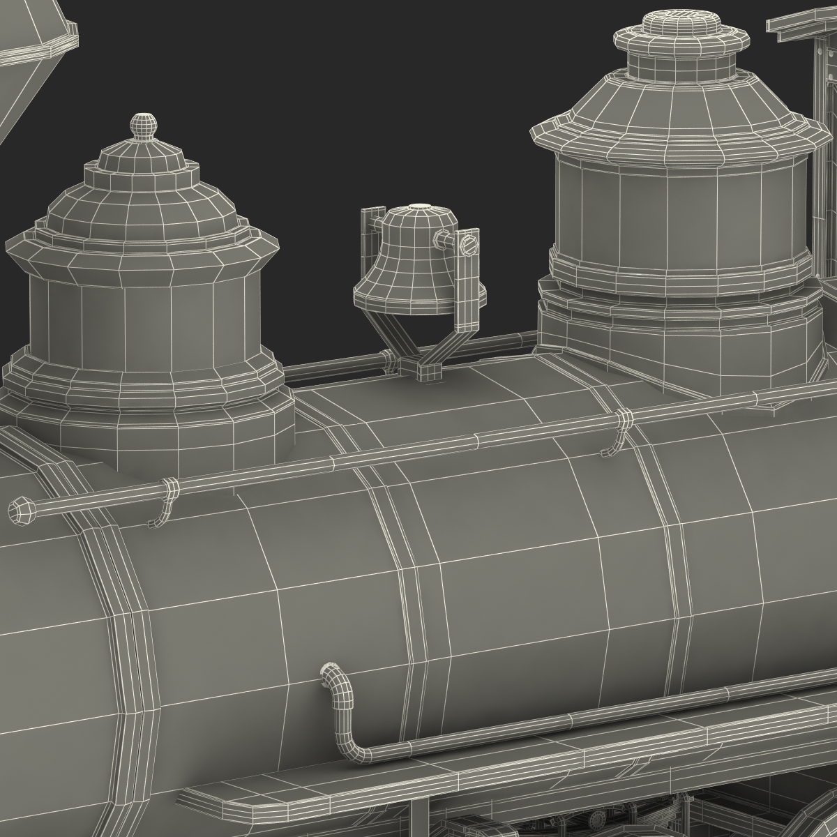 Steam Train Locomotive 3 3D model