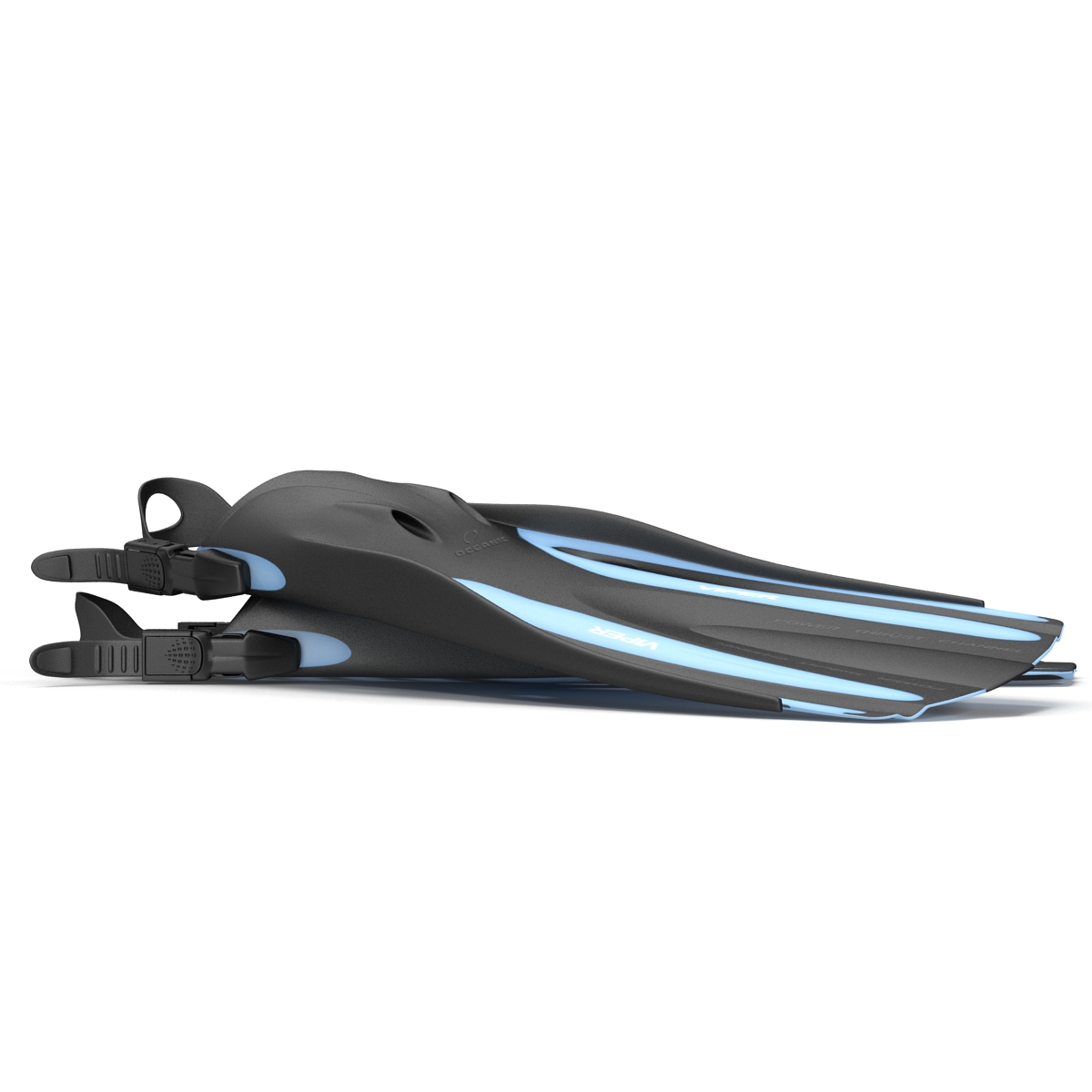 3D model Oceanic Viper Fins Blue 2