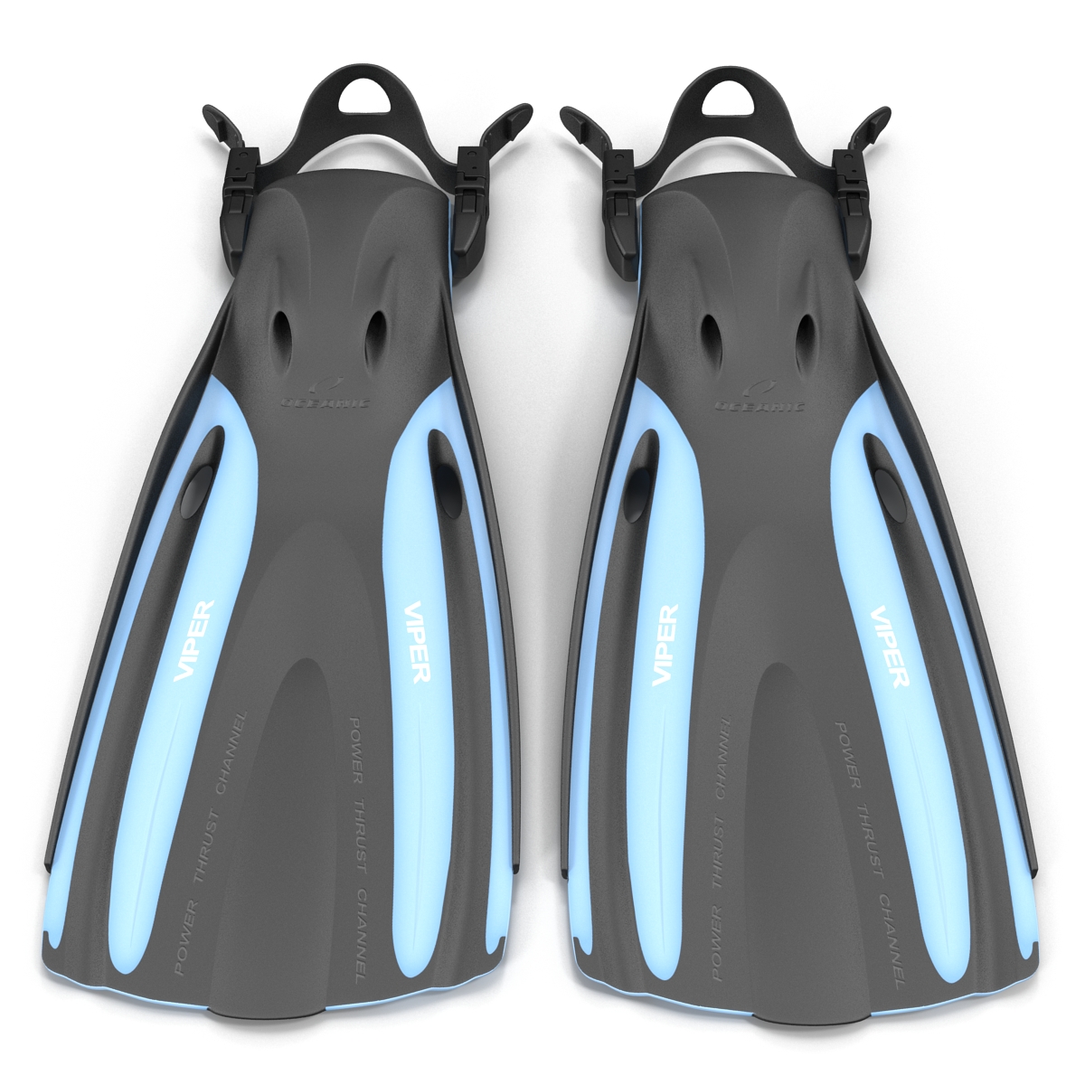 3D model Oceanic Viper Fins Blue 2