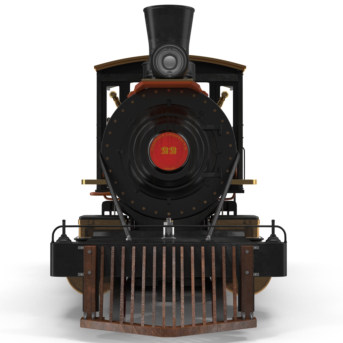 Steam Train Locomotive 4 3D model