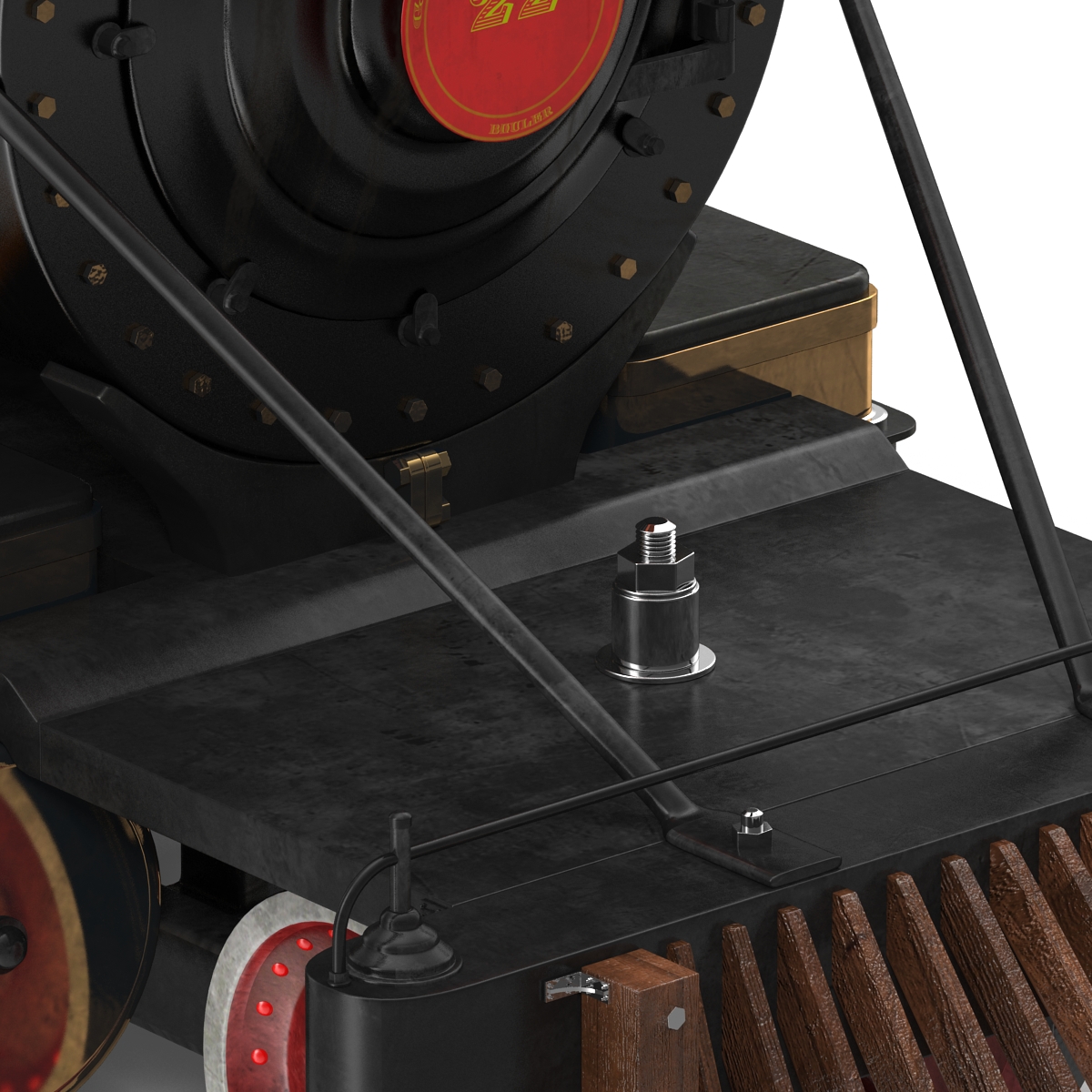 Steam Train Locomotive 4 3D model