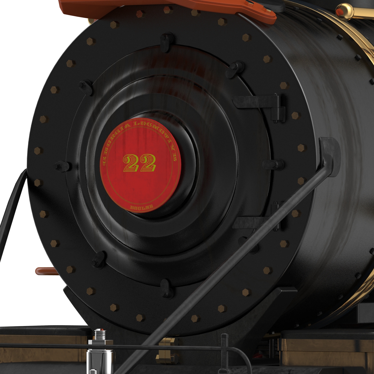 Steam Train Locomotive 4 3D model