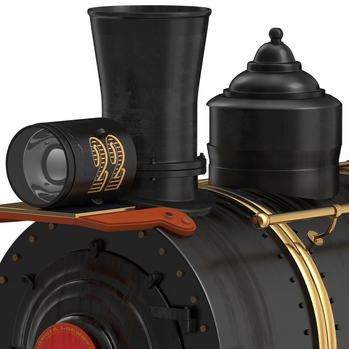 Steam Train Locomotive 4 3D model