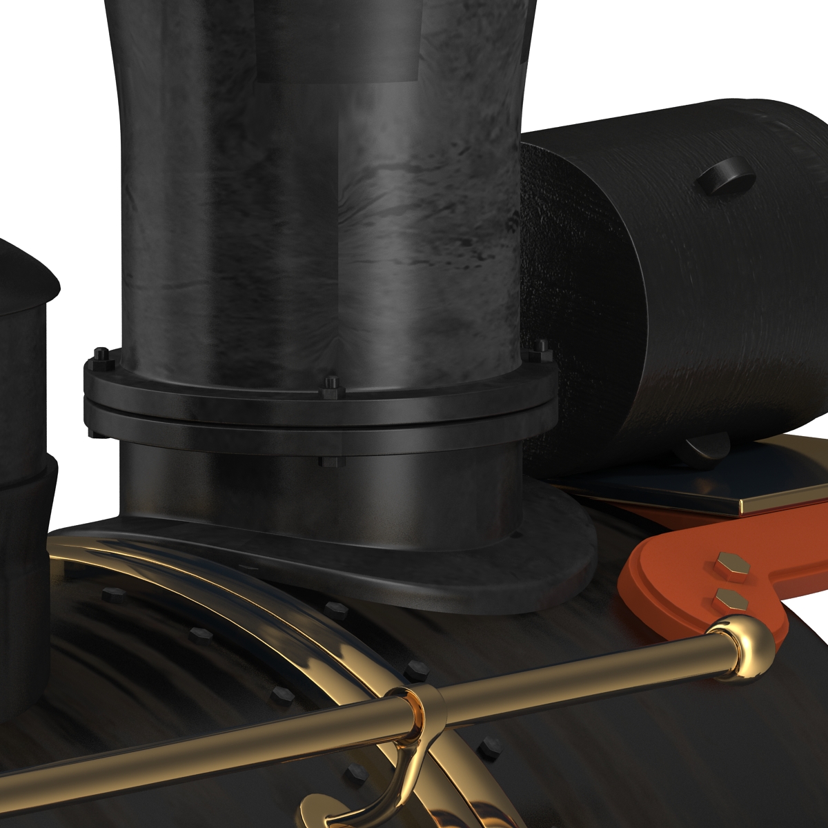 Steam Train Locomotive 4 3D model