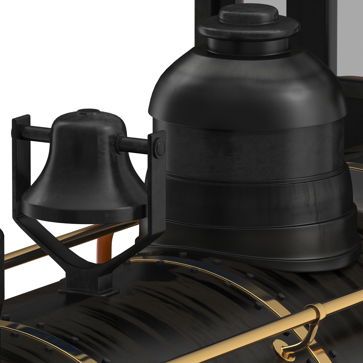 Steam Train Locomotive 4 3D model