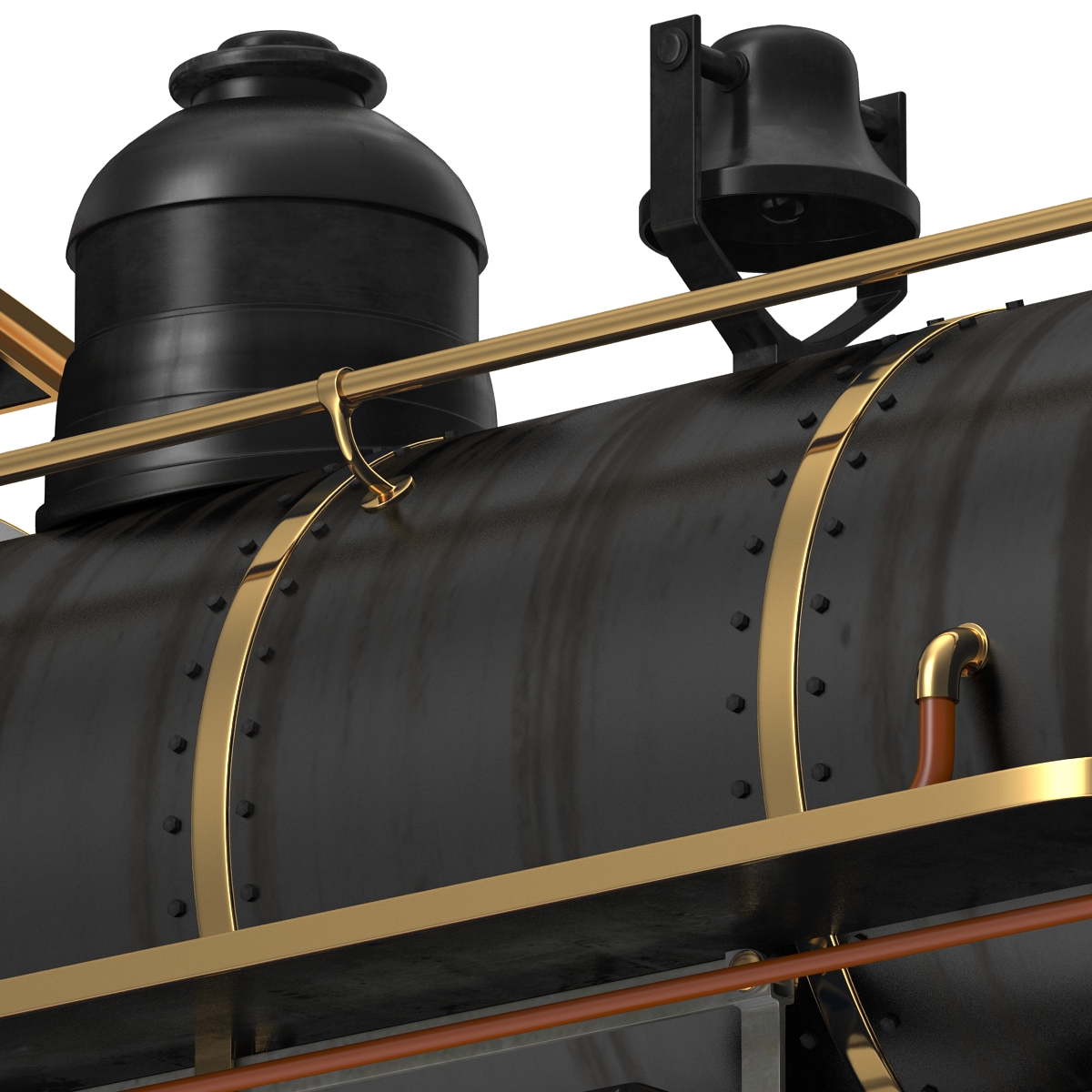 Steam Train Locomotive 4 3D model