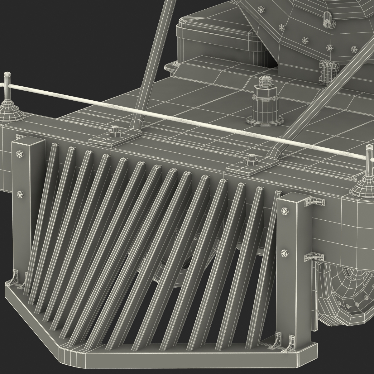 Steam Train Locomotive 4 3D model