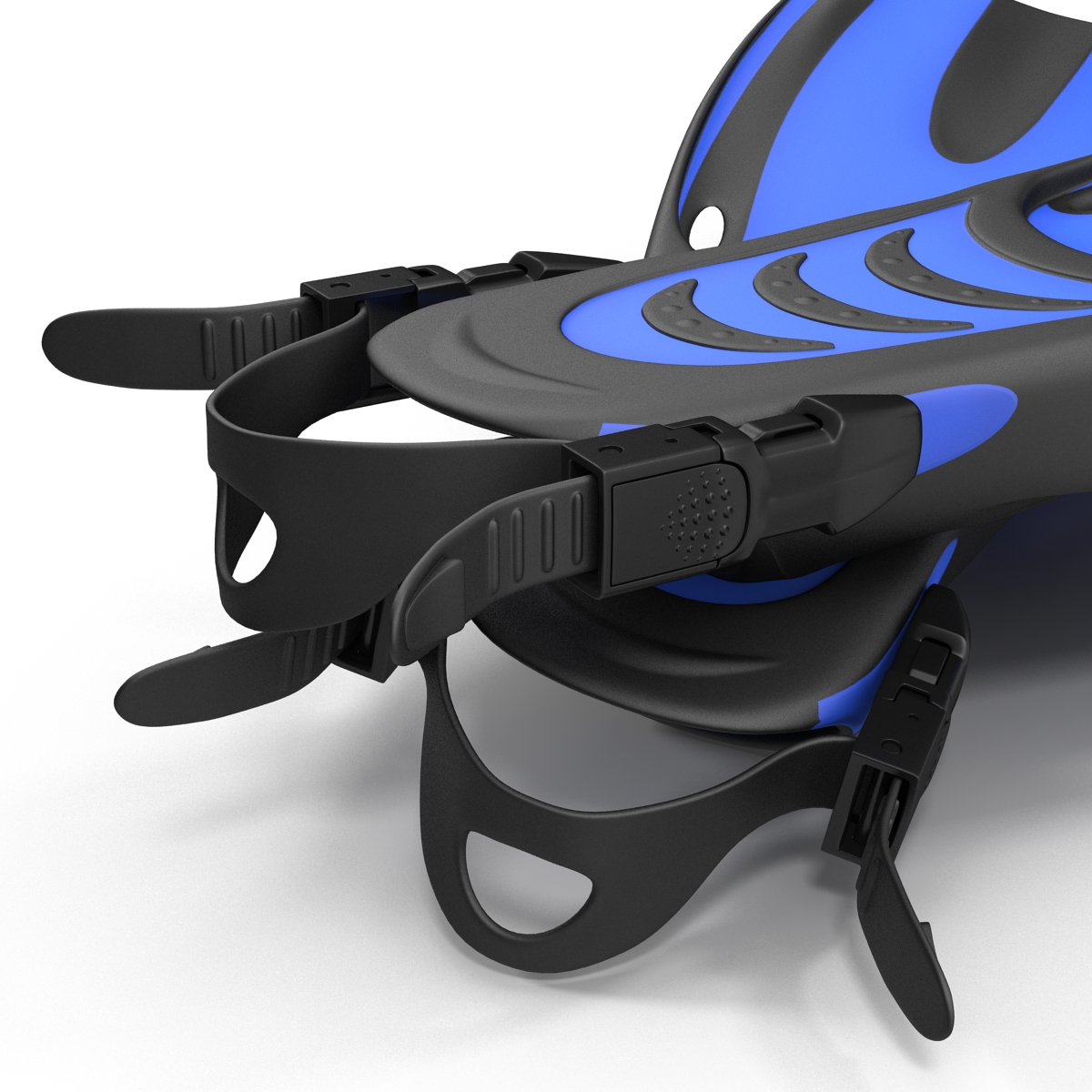 3D Oceanic Viper Fins Blue model