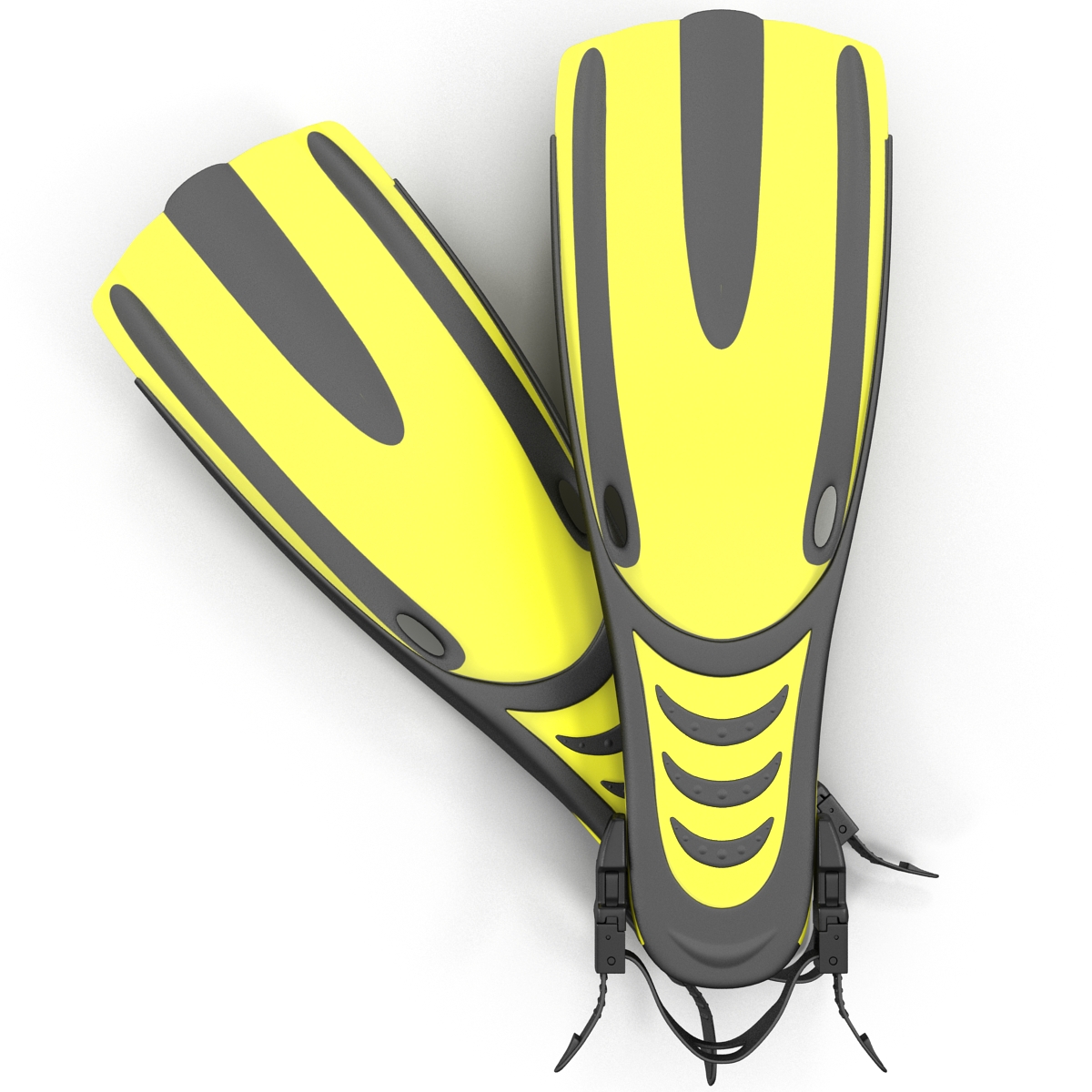 Oceanic Generic Fins Yellow 3D