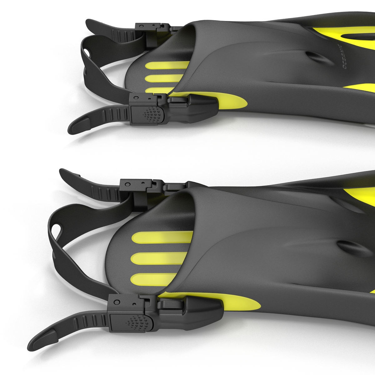 Oceanic Generic Fins Yellow 3D