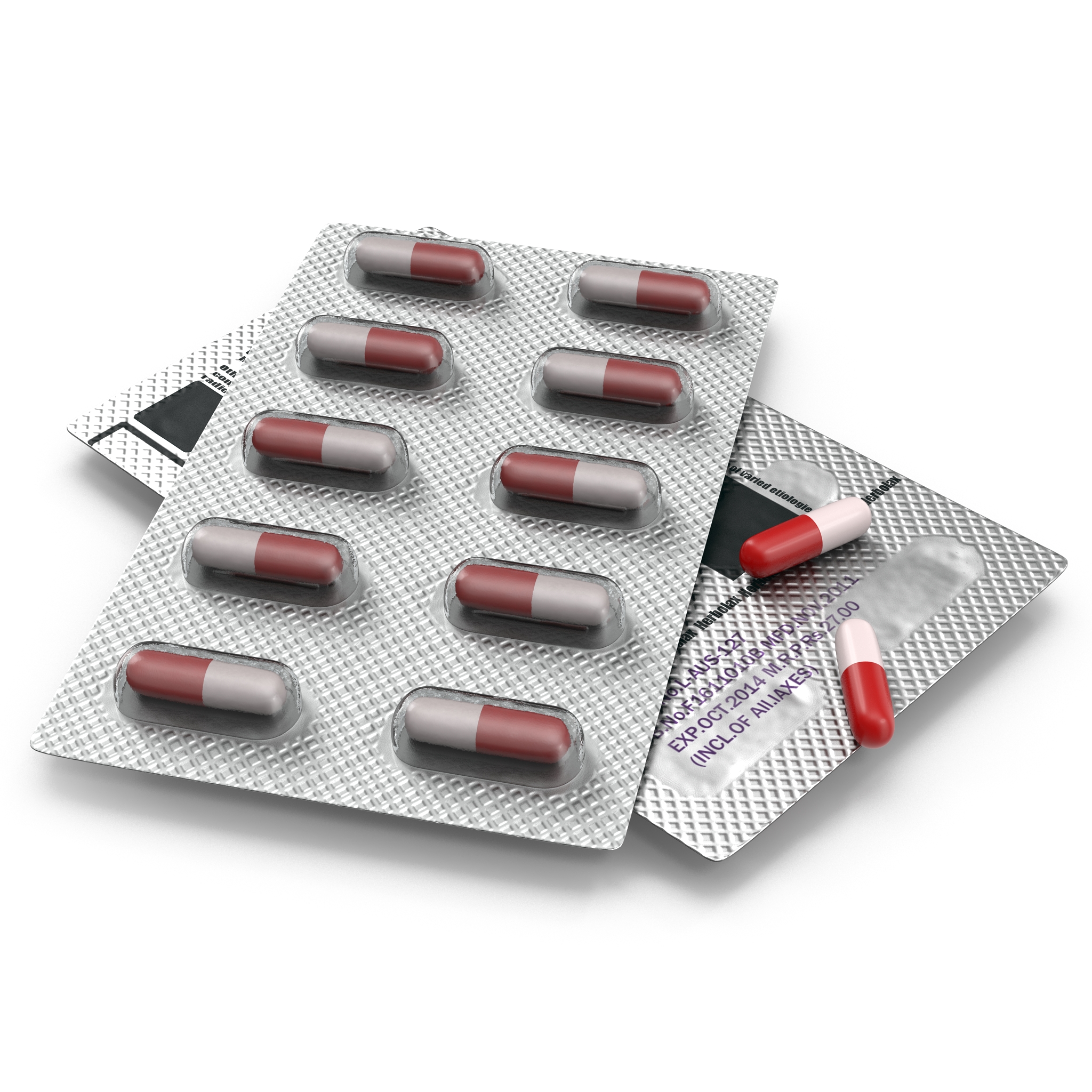3D Capsule Blister Pill Pack Generic model