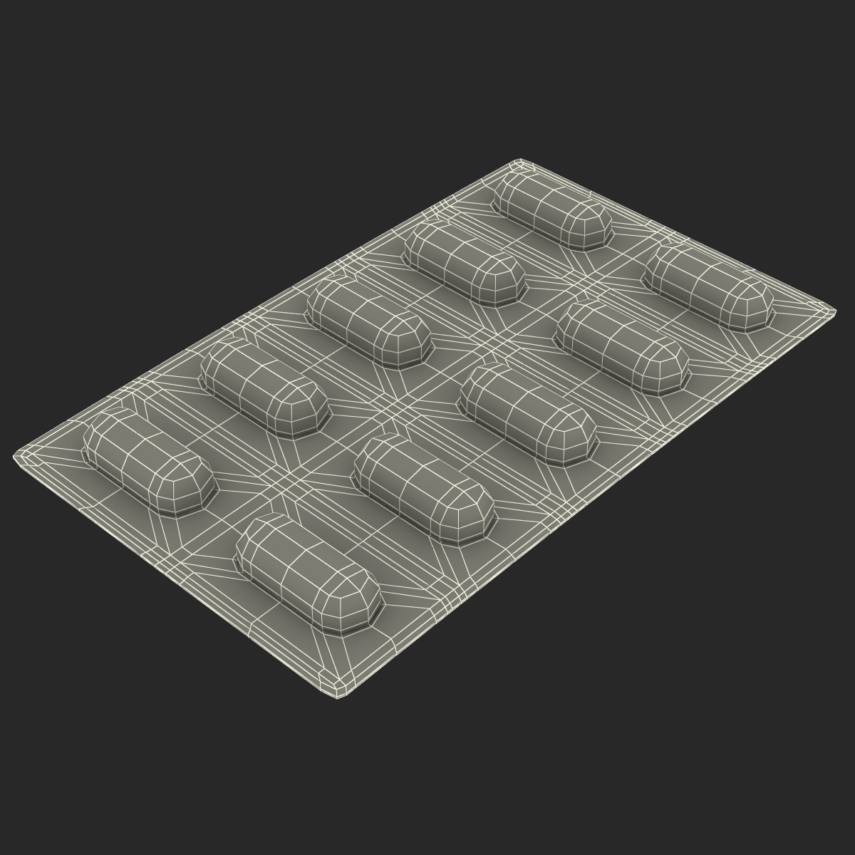 3D Capsule Blister Pill Pack Generic model