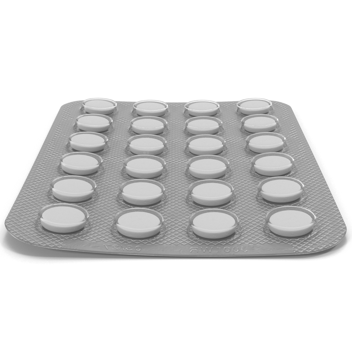 3D Round Pill Blister Pack model