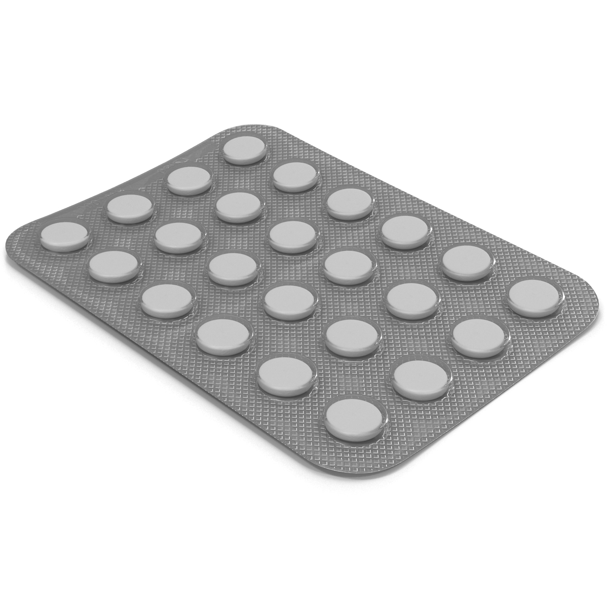 3D Round Pill Blister Pack model