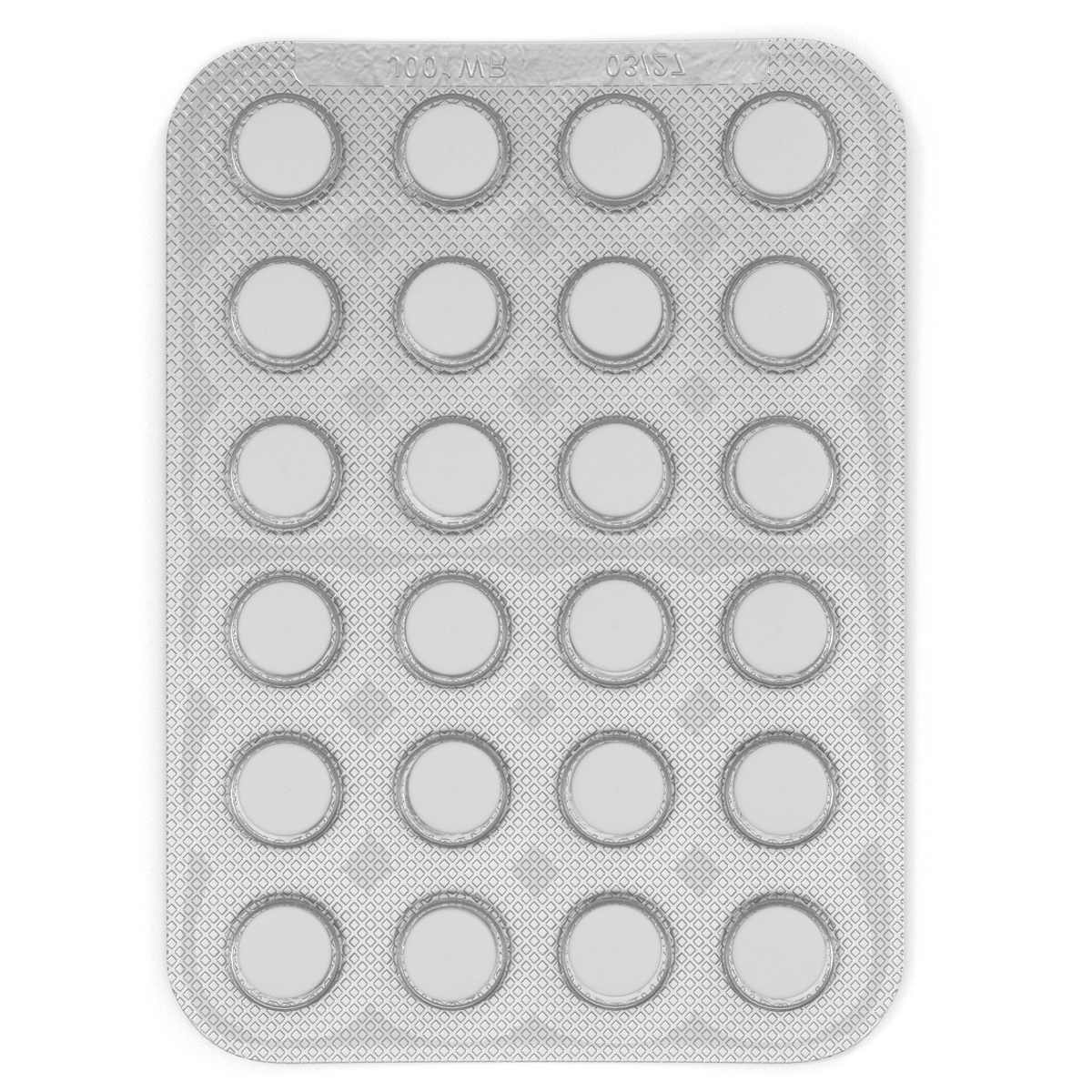 3D Round Pill Blister Pack model