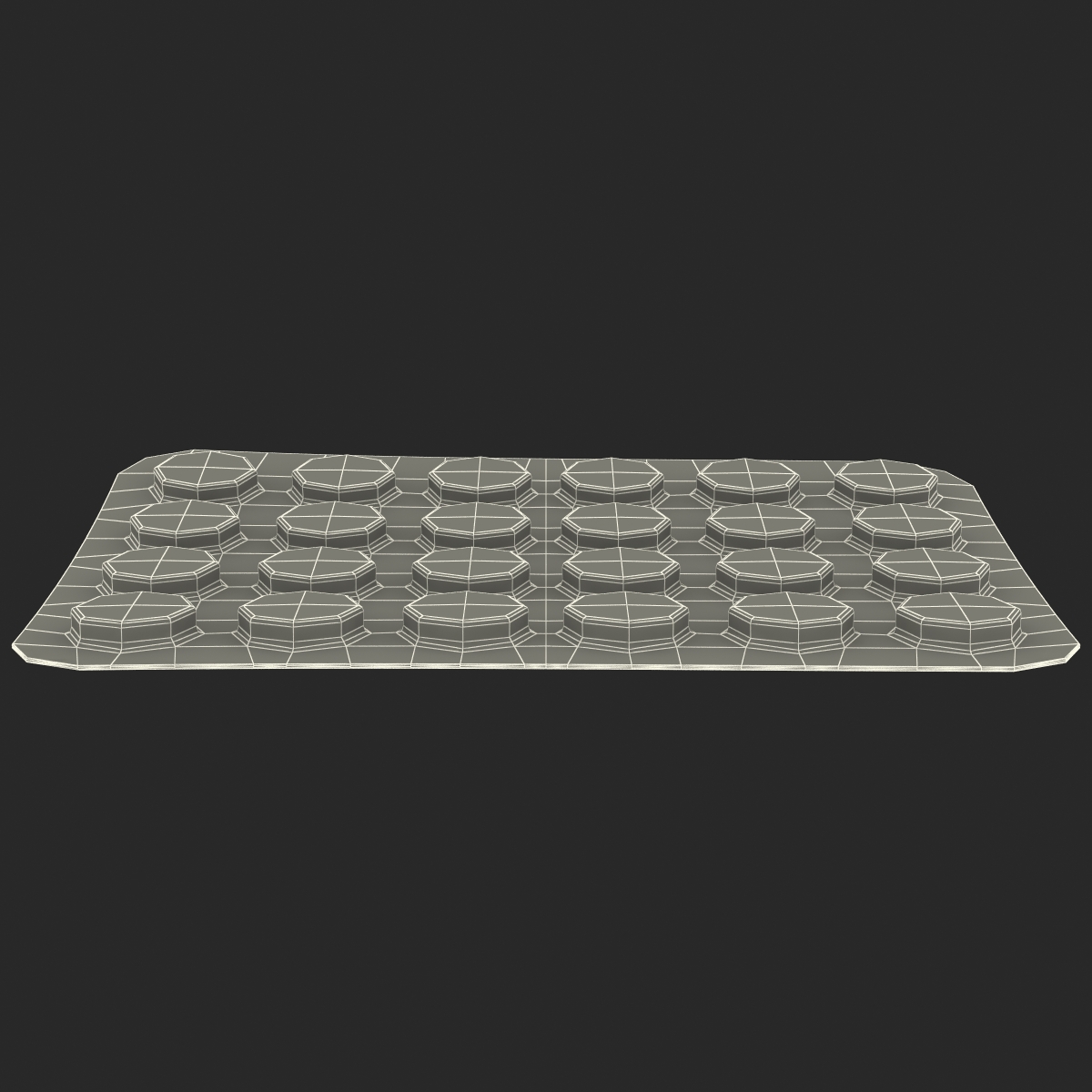 3D Round Pill Blister Pack model