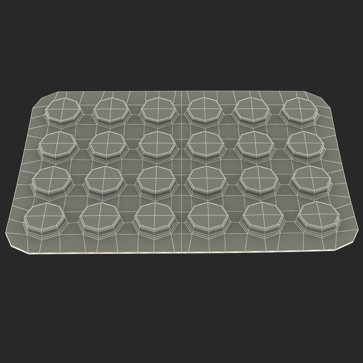 3D Round Pill Blister Pack model