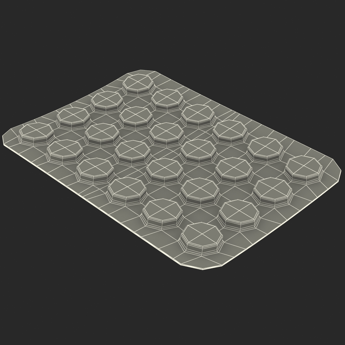 3D Round Pill Blister Pack model