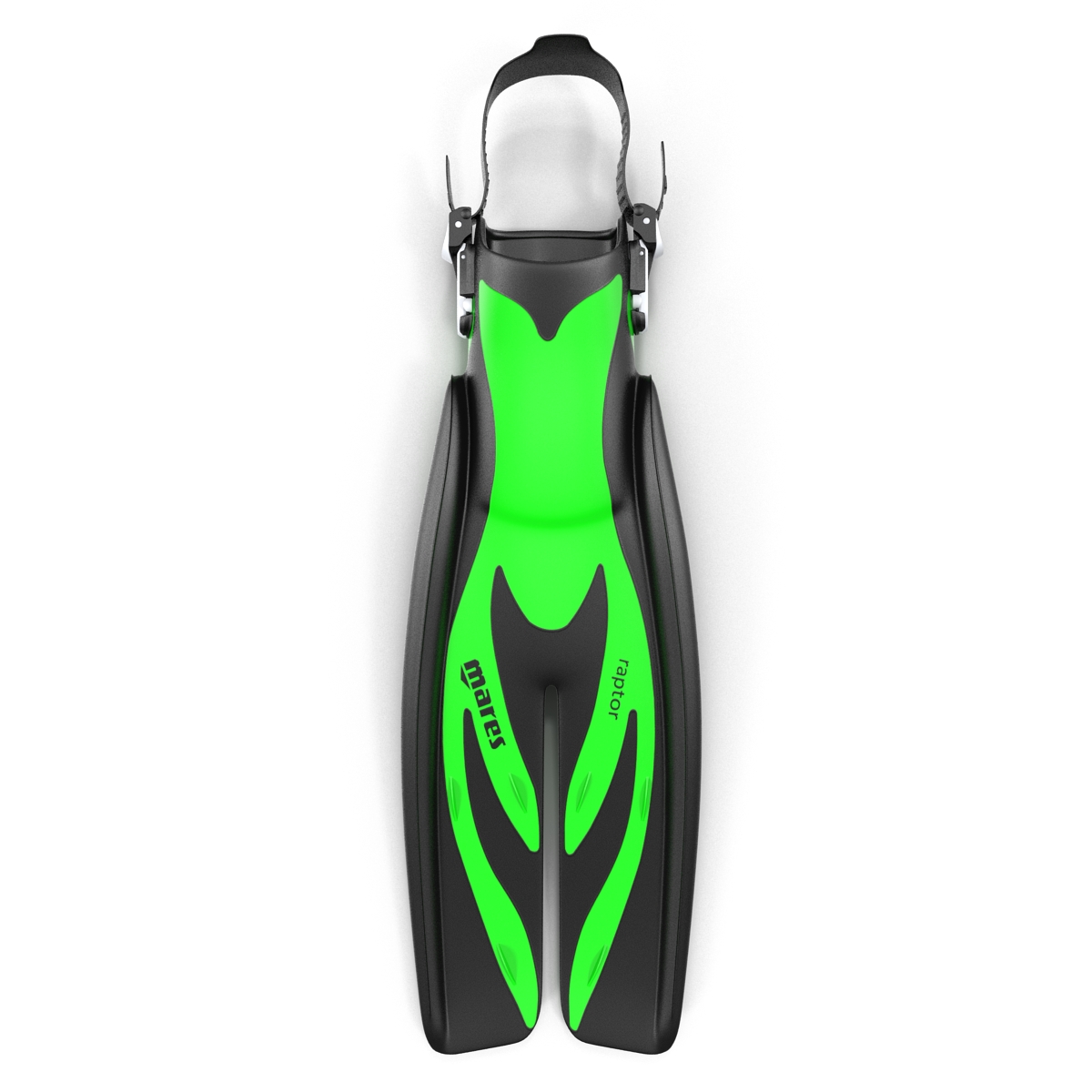 Swim Fins 3 Green 3D