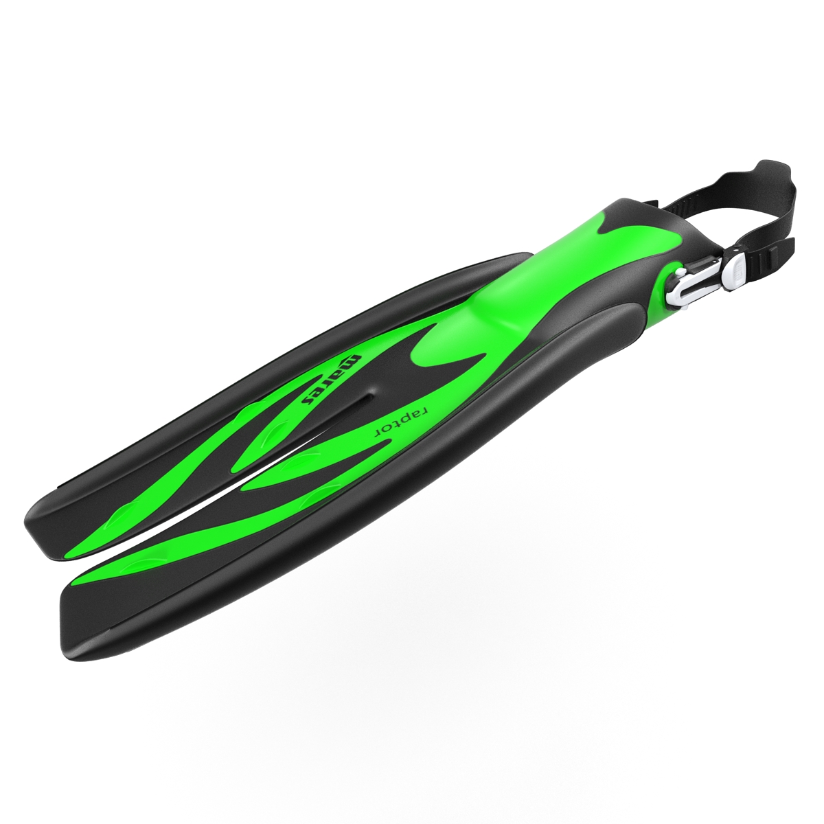 Swim Fins 3 Green 3D