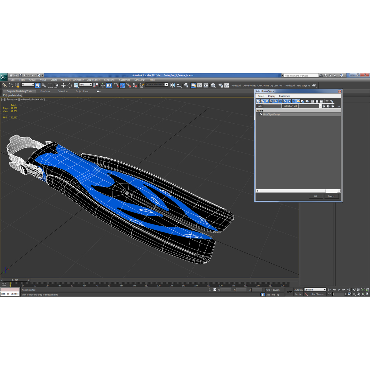 Swim Fins 3 Generic 3D model