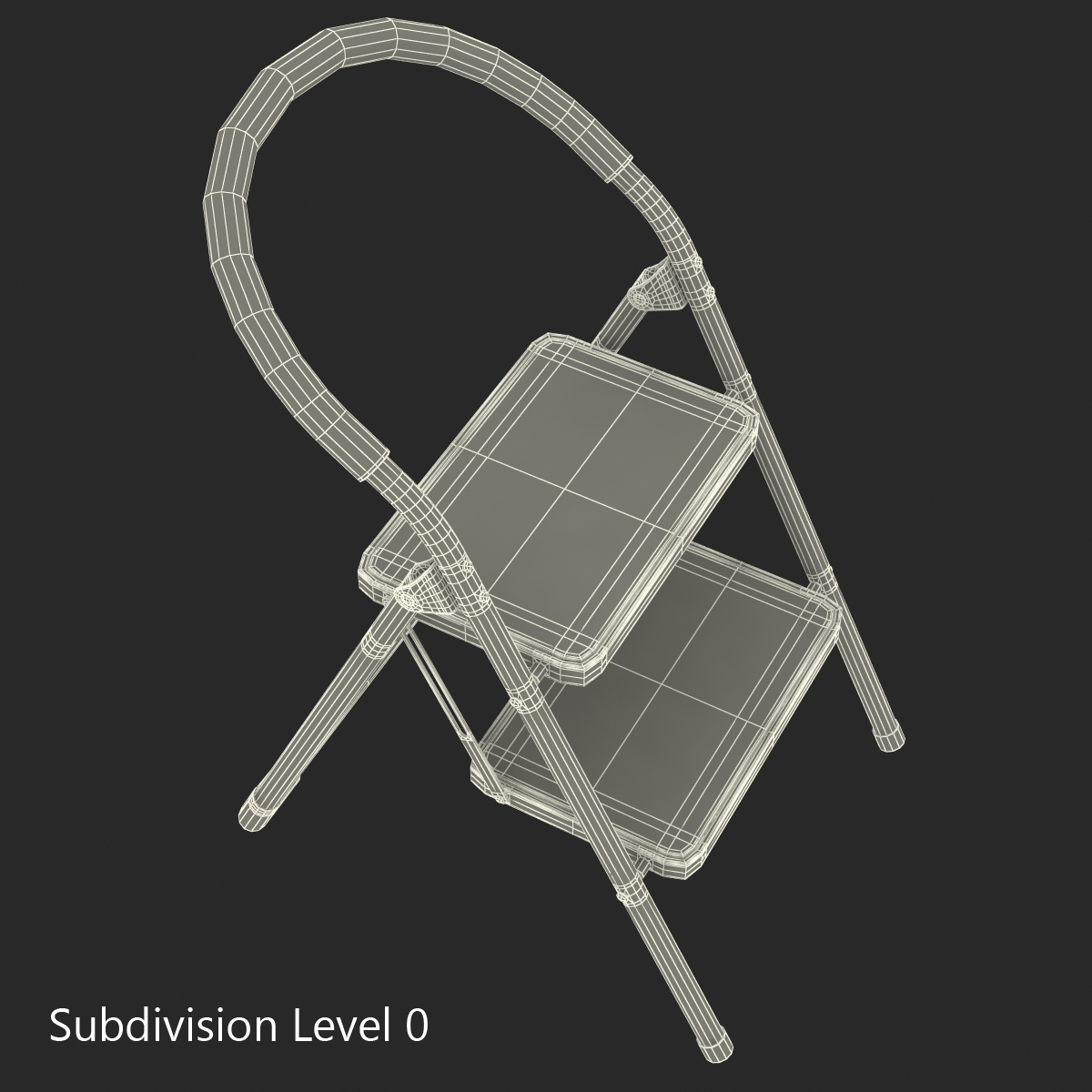 3D model Step Ladder 3 Rigged