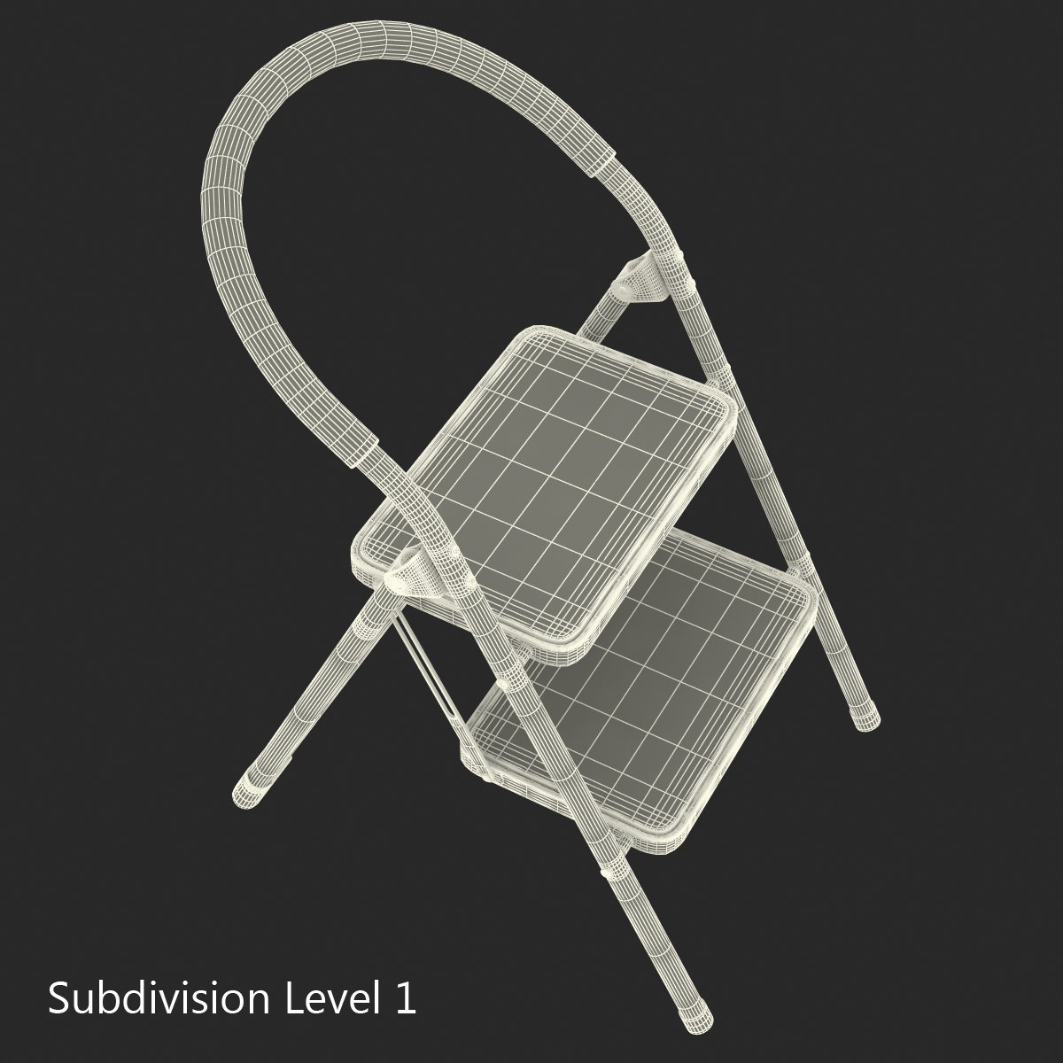 3D model Step Ladder 3 Rigged