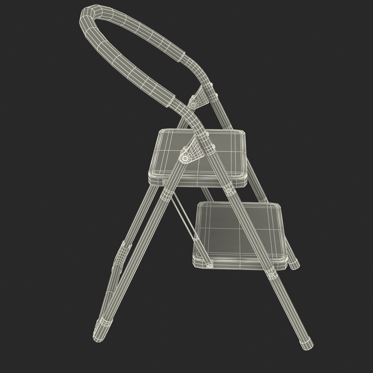 3D model Step Ladder 3 Rigged