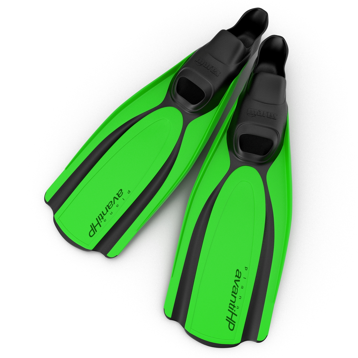 Swim Fins 2 Green 3D