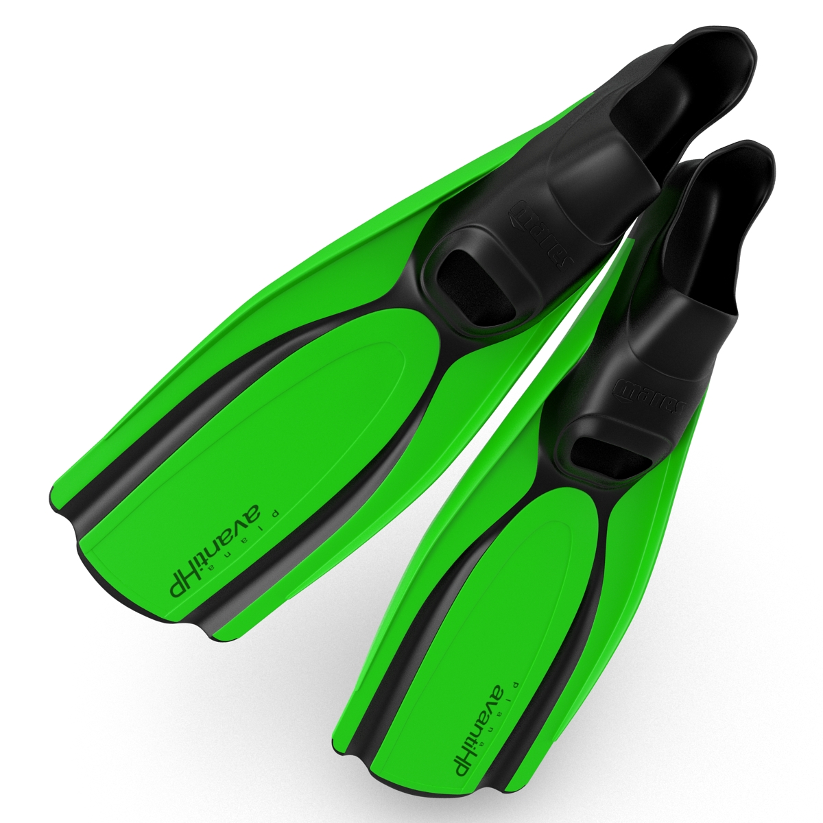 Swim Fins 2 Green 3D