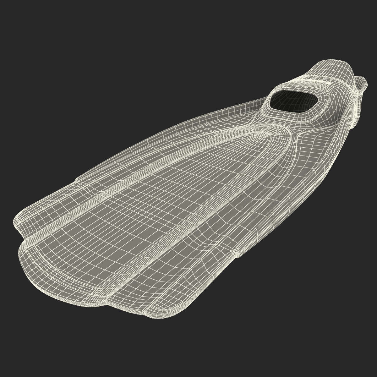 Swim Fins 2 Green 3D