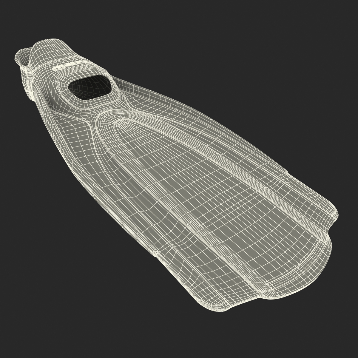 Swim Fins 2 Green 3D