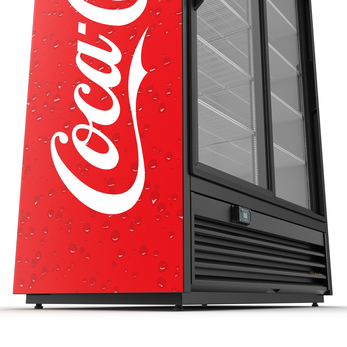 Coca Cola Double Door Display Refrigerator 3D